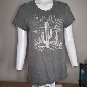 Tin Haul Cactus Grey Graphic TShirt Size XL